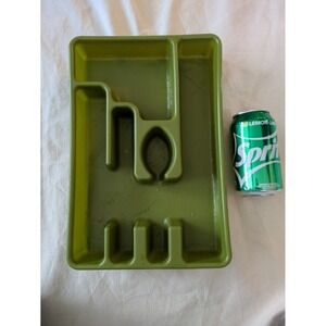 Vintage Rubbermaid Avocado Green Silverware Drawer Organizer Tray 2921 Retro